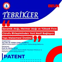 Zonguldak'ta Çevre Dostu Yeni Yapı Malzemesi Patenti